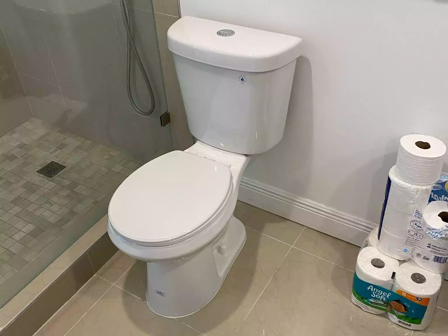 Repaired clean toilet